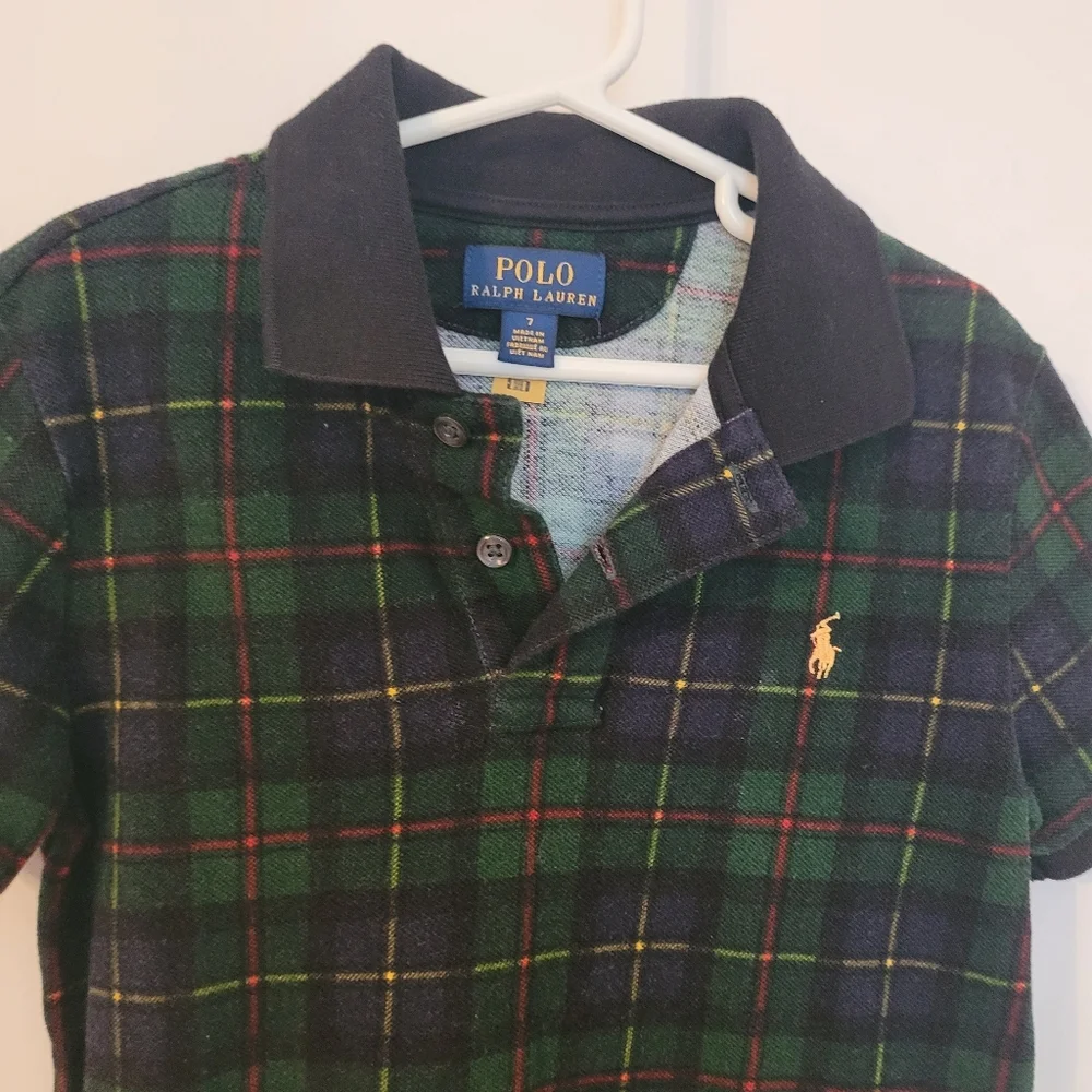 Polo Ralph Lauren Plaid Polo Shirt Kids Size 7